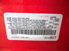 2005 MITSUBISHI OUTLANDER LIMITED RED 2.4 AT 4WD 203953